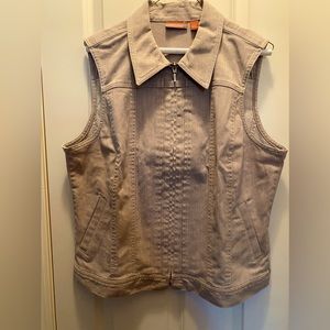 NEW Nordstrom Beige Denim Vest-L